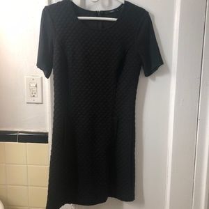 Tart short sleeve black dress with dots & pockets